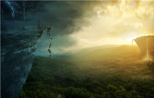 Rhode Island Sues 13 Industry Firms Over Flawed Interstate Bridge Wood bridge hanging broken off cliff